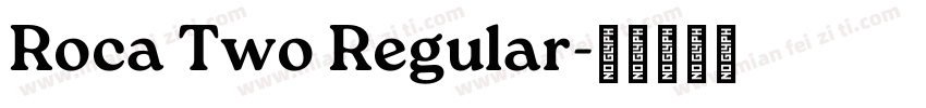 Roca Two Regular字体转换